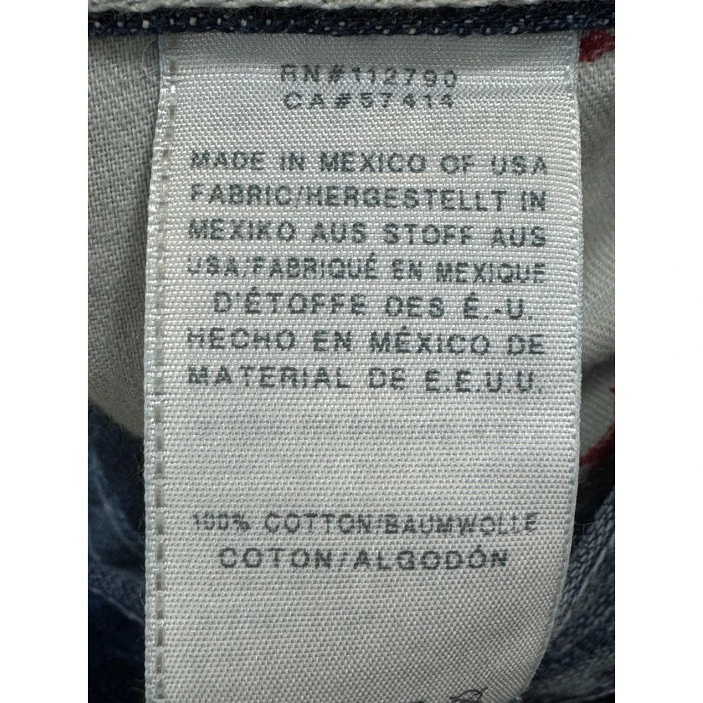 True Religion Mens Slim Chance Side Stripe Flap Pocket Blue Jeans 32 Meas: 34x31